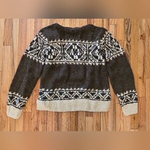 Polo Ralph Lauren Sport Vintage 90s Brown Chucky Wool Linen Sweater Womens M